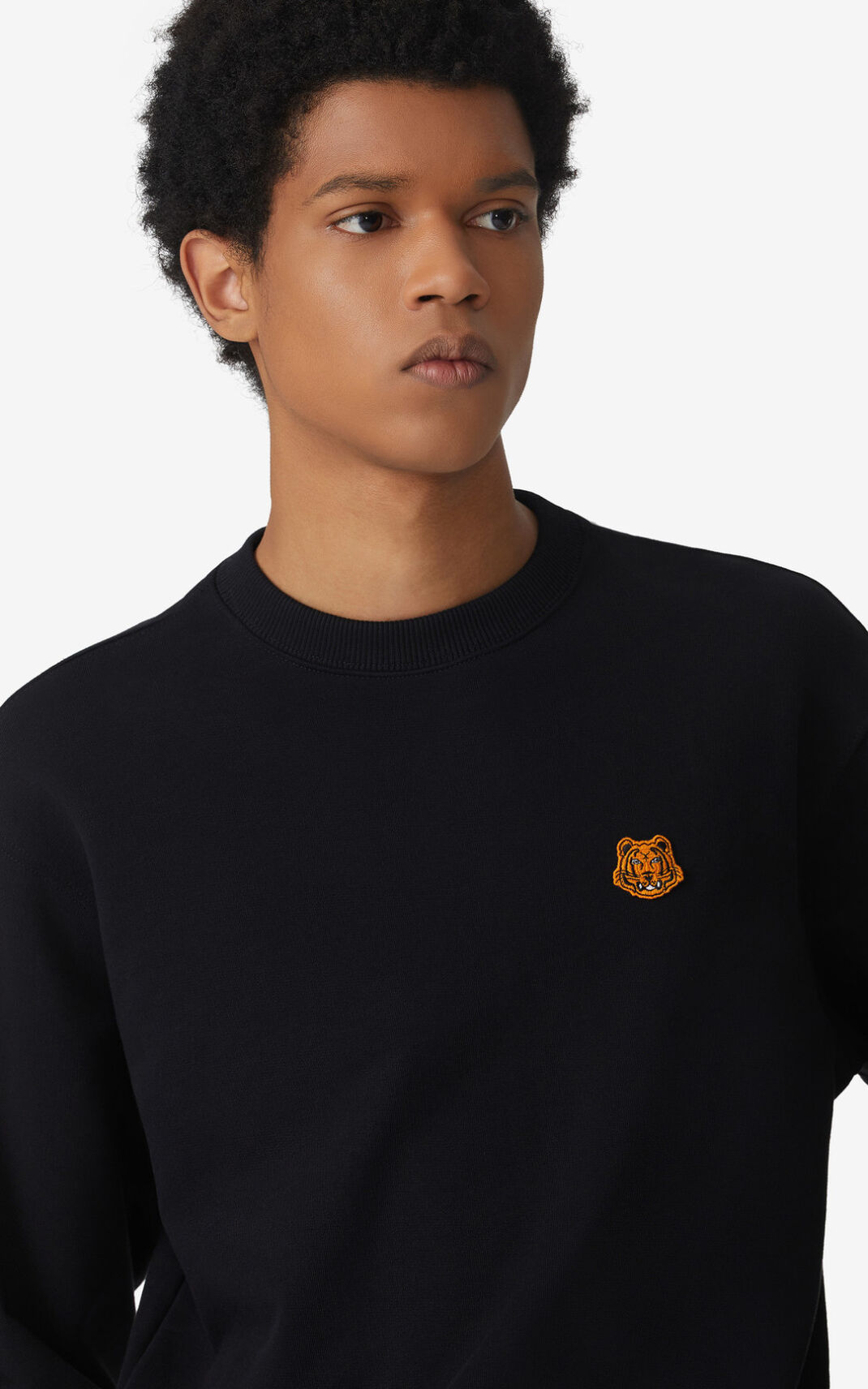 Sweat Kenzo Tiger Crest Homme Noir | AZDT-80431